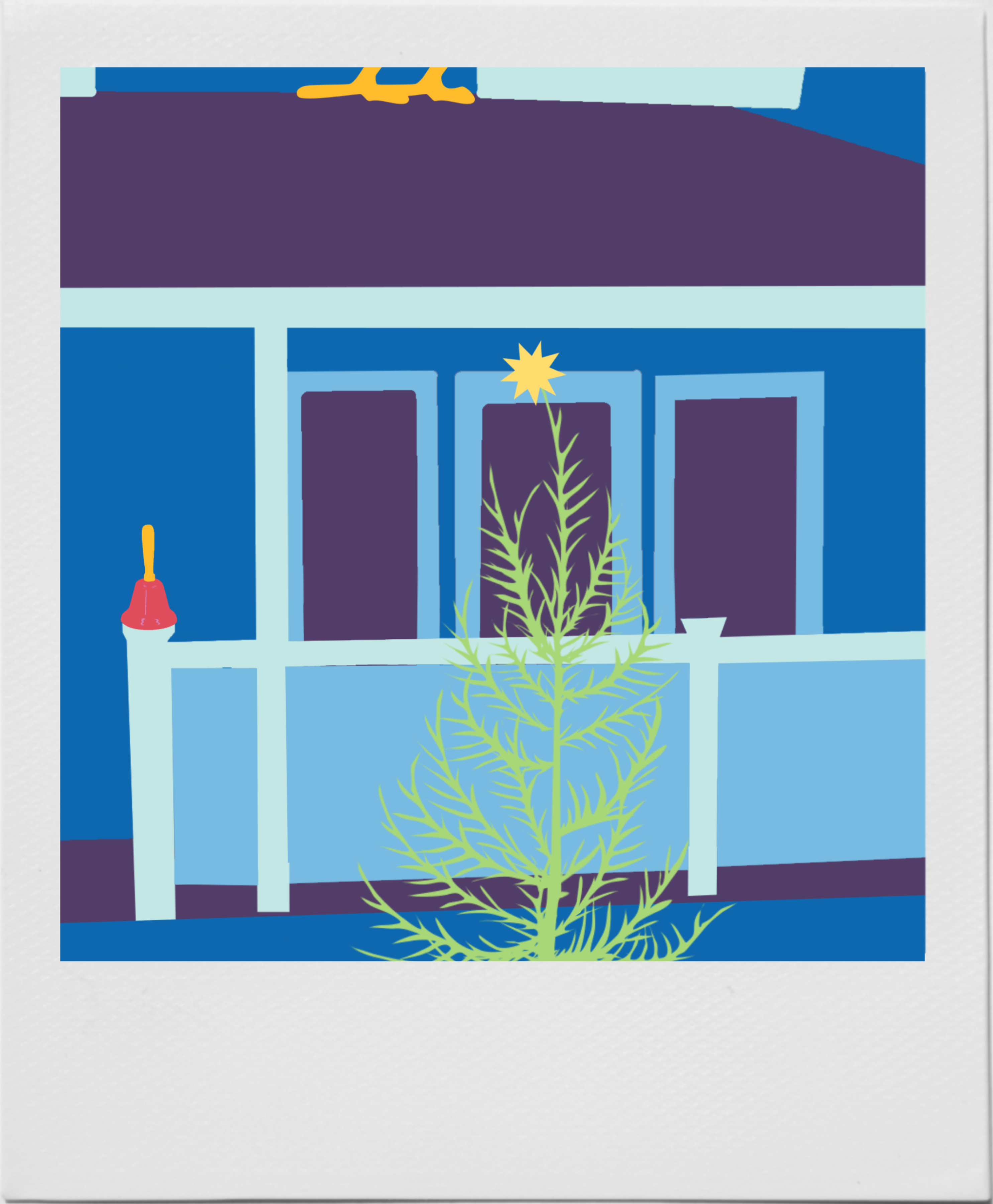 Christmas Weed character from the mural